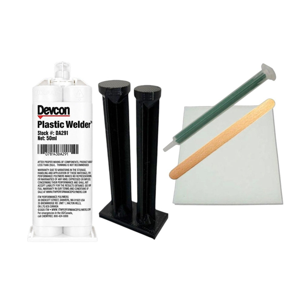 Devcon Plastic Welder White DA291 50ml & DA160 400ml - High-Strength Toughened MMA Adhesive Devcon