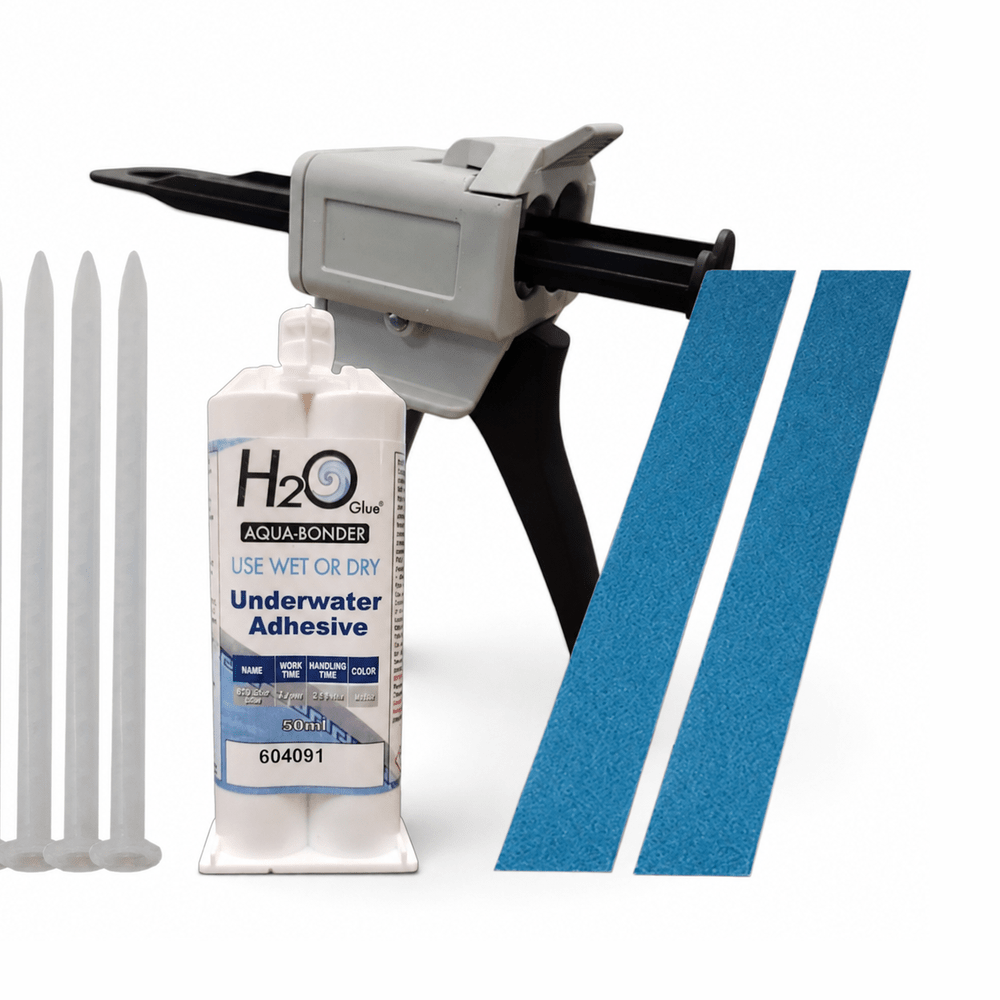 H2O Glue® Aqua-Bonder Underwater Adhesive & Pool Repair Kits For Underwater Stairs and Tread Chem-Set