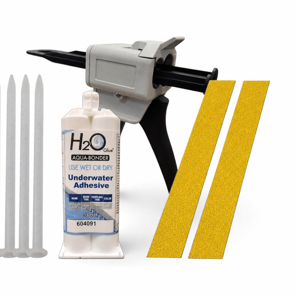 H2O Glue® Aqua-Bonder Underwater Adhesive & Pool Repair Kits For Underwater Stairs and Tread Chem-Set