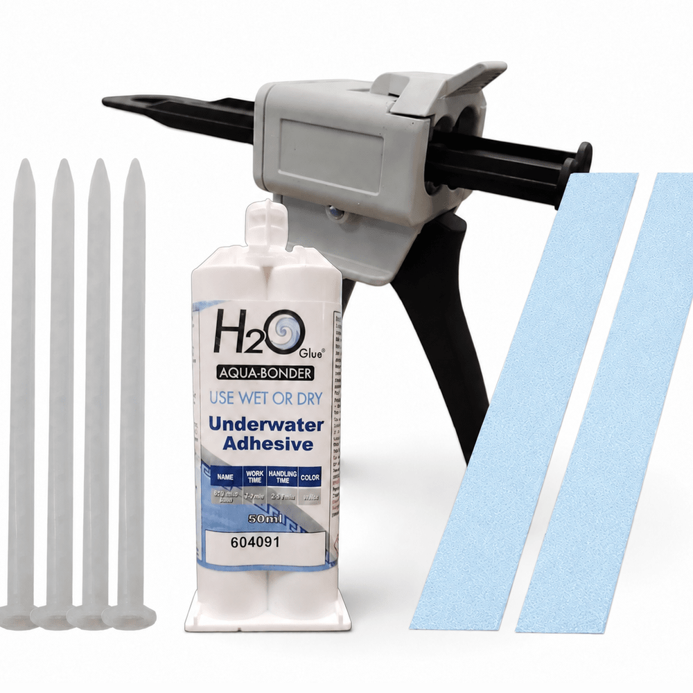 H2O Glue® Aqua-Bonder Underwater Adhesive & Pool Repair Kits For Underwater Stairs and Tread H2O Glue