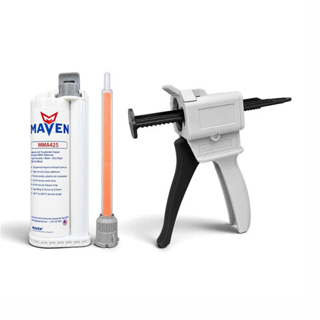 Maven MMA 425 Acrylic - Medium Set 30- 40 Min Toughened Impact Resistant MMA Adhesive-High Viscosity Blue-10:1 ratio Maven Adhesives