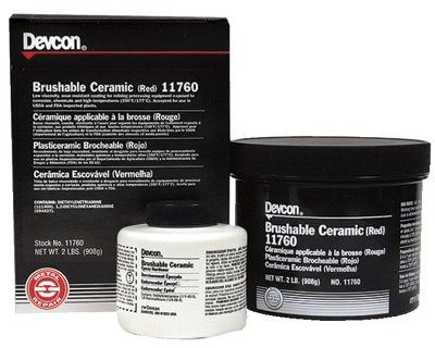 Devcon 11760 Low viscosity, alumina-filled, Brushable Ceramic Red Epoxy-2LB Kit