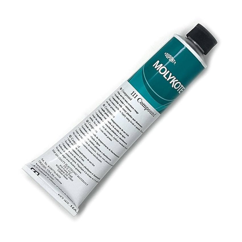 Molykote tube on a white background