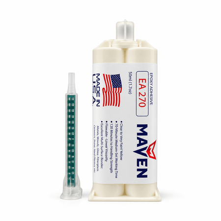 Maven Epoxy EA 270 - Slow Set 60-80-Min Epoxy-Medium Viscosity Amber Clear-1:1 ratio Maven Adhesives