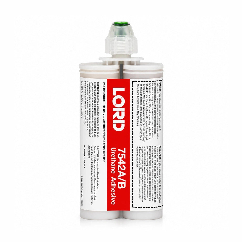 LORD 7542 Urethane Adhesive System - Thin Viscosity, Flowable with Configurable Set-Time & high strength for FRP, SMC, Plastics, primed metals, powder coating Lord