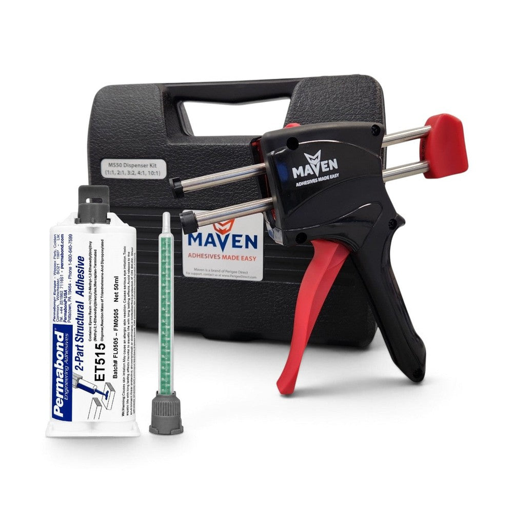 Permabond ET515 1:1-Ratio Medium Set 10 - 20 min Two-Part Epoxy Adhesive Cartridges and Accessories Permabond