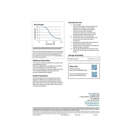PERMABOND ET536 Slow Set 50 - 80 min Dark Gray High Strength Chemical Resistant Epoxy Permabond
