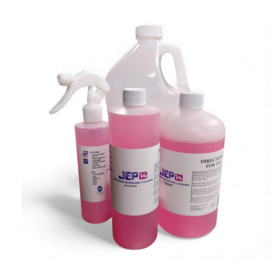 JEP-14 Heavy Duty Degreaser Cleaner Non-Caustic Non-Toxic Emulsifying USDA A1 Rated Safe for Food & Processing Equipment NSF A-1 Jep14