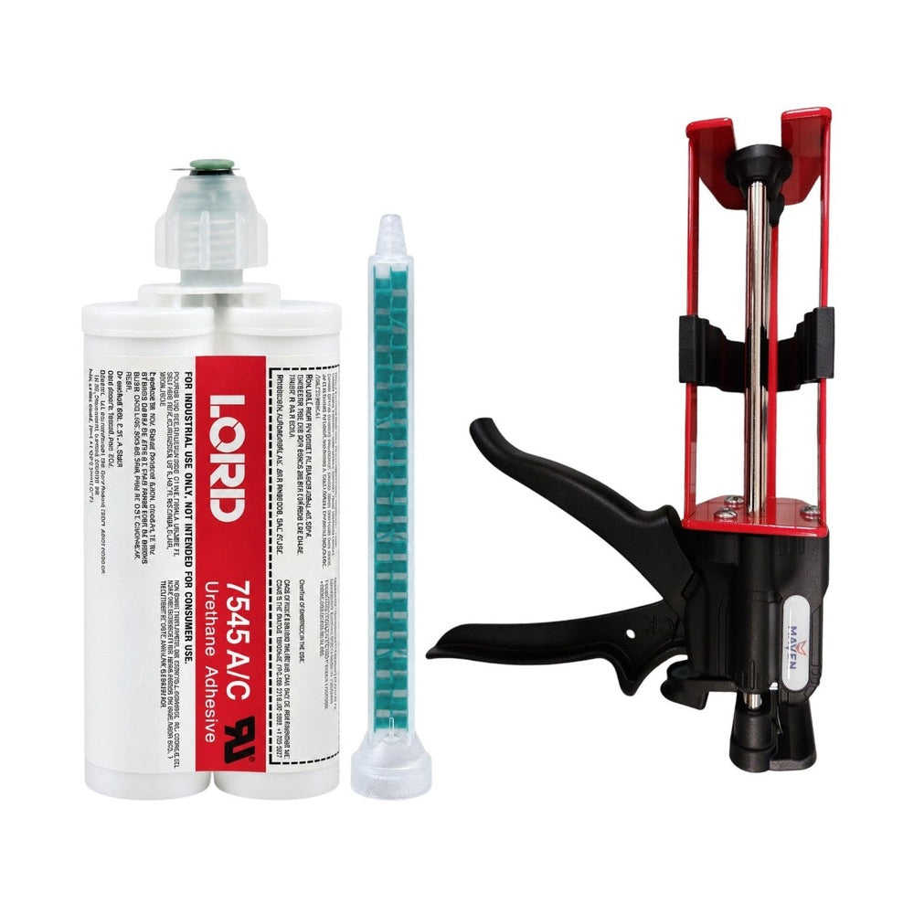 LORD 7545 A/C Medium Set 6-8 Minute Urethane Adhesive System - Thick Viscosity, Non-Sag with Configurable Set-Time & high strength for FRP, SMC, Plastics, primed metals, powder coating Lord