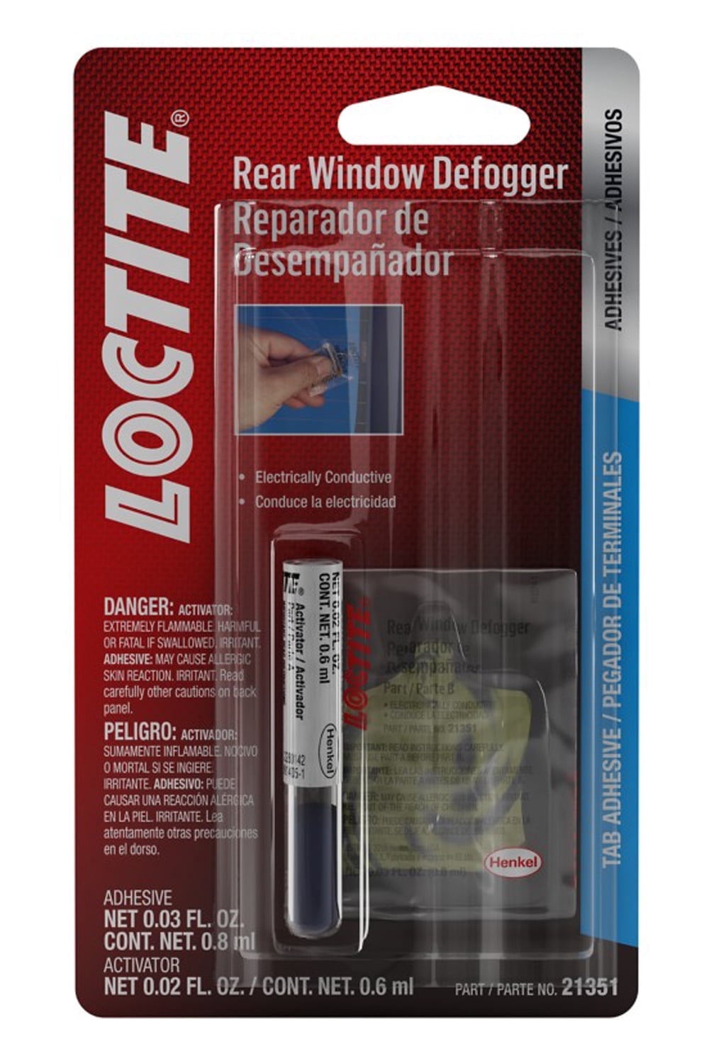 LOCTITE Rear Window Defogger Tab Adhesive Two-Part Conductive Repair Kit