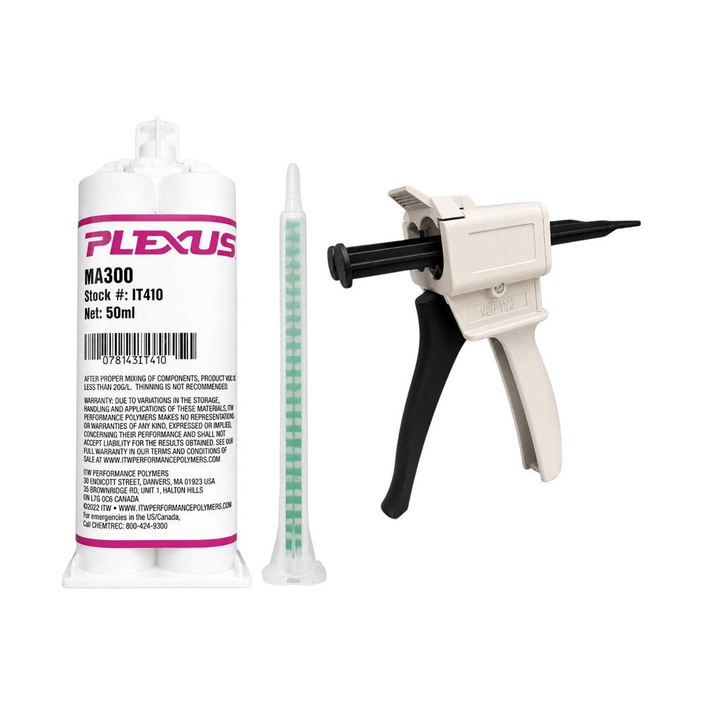 Plexus MA300 Black All Purpose High Strength 5-minute MMA Adhesive IT410 & IT412 Plexus