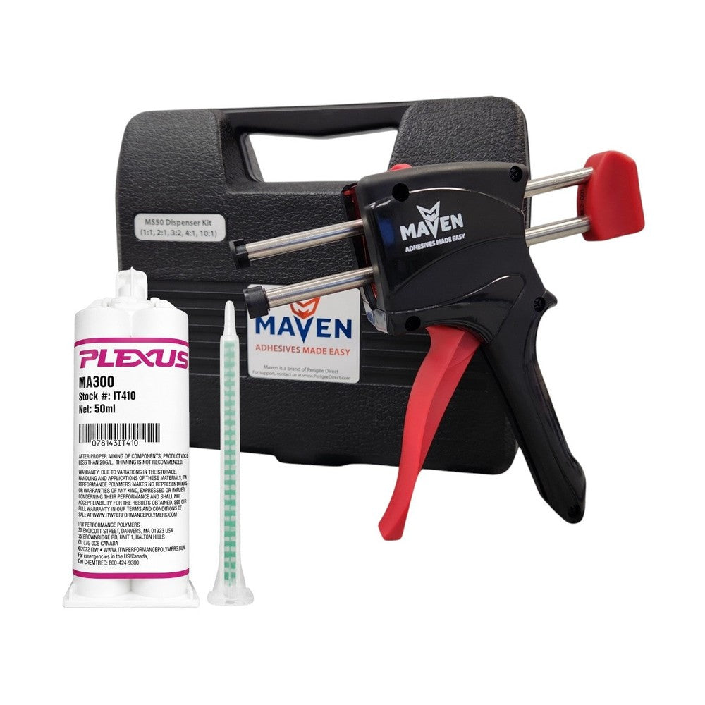 Plexus MA300 Black All Purpose High Strength 5-minute MMA Adhesive IT410 & IT412 Plexus