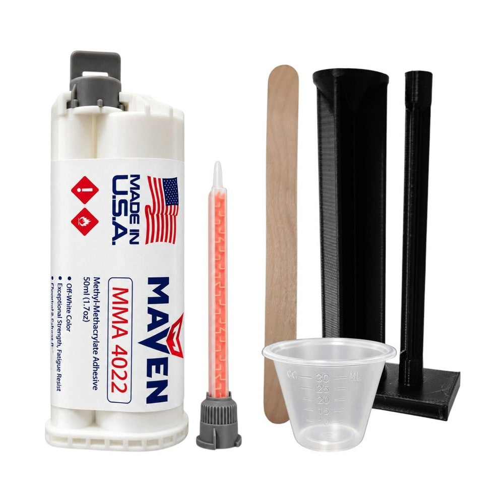 Maven MMA 422 Acrylic - Medium Set 20-Min Toughened Impact Resistant MMA Adhesive-High Viscosity Blue-10:1 ratio Maven Adhesives