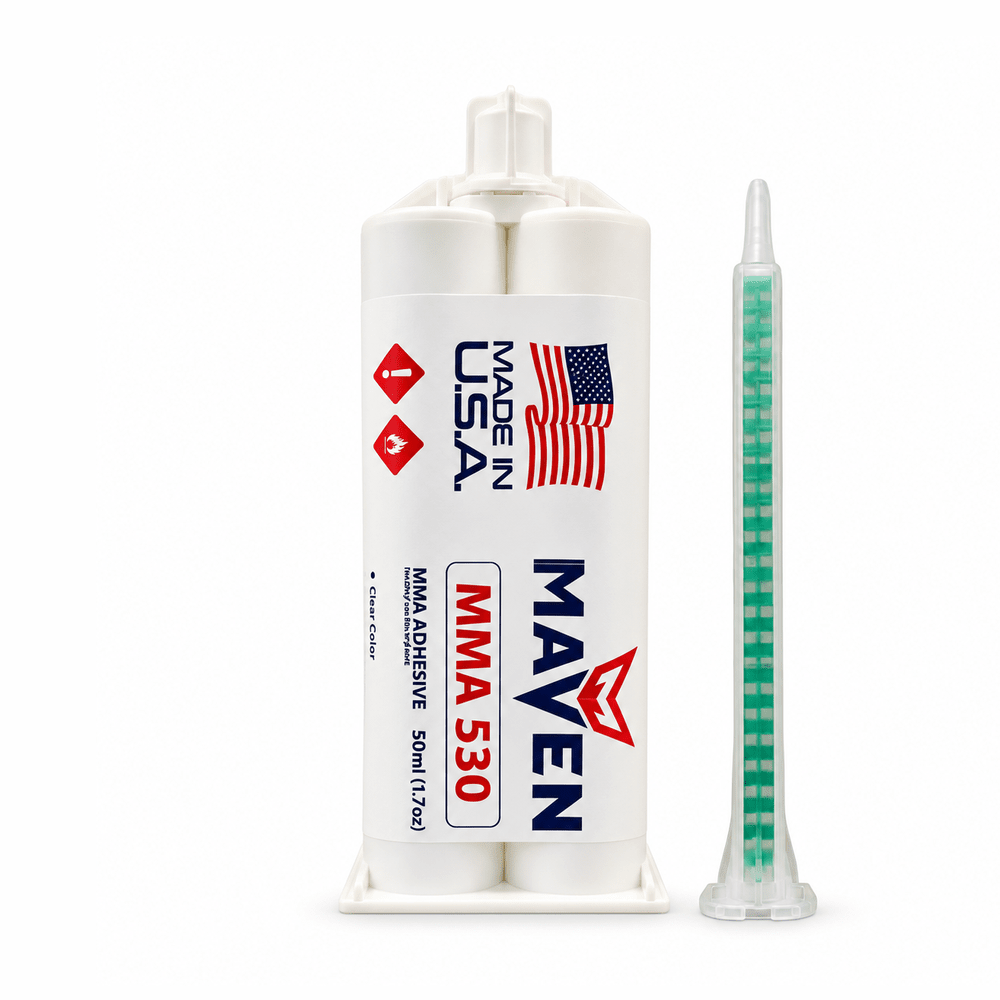 Maven MMA 530 - Medium Set 35 minutes MMA Marine-Optimized Adhesive - Thick/High Viscosity Gray 1:1 ratio Maven Adhesives
