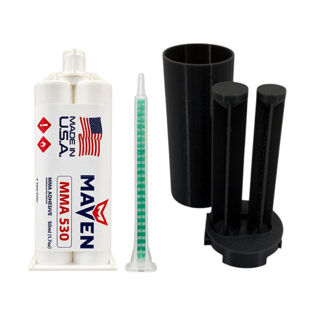 Maven MMA 530 - Medium Set 35 minutes MMA Marine-Optimized Adhesive - Thick/High Viscosity Gray 1:1 ratio Maven Adhesives