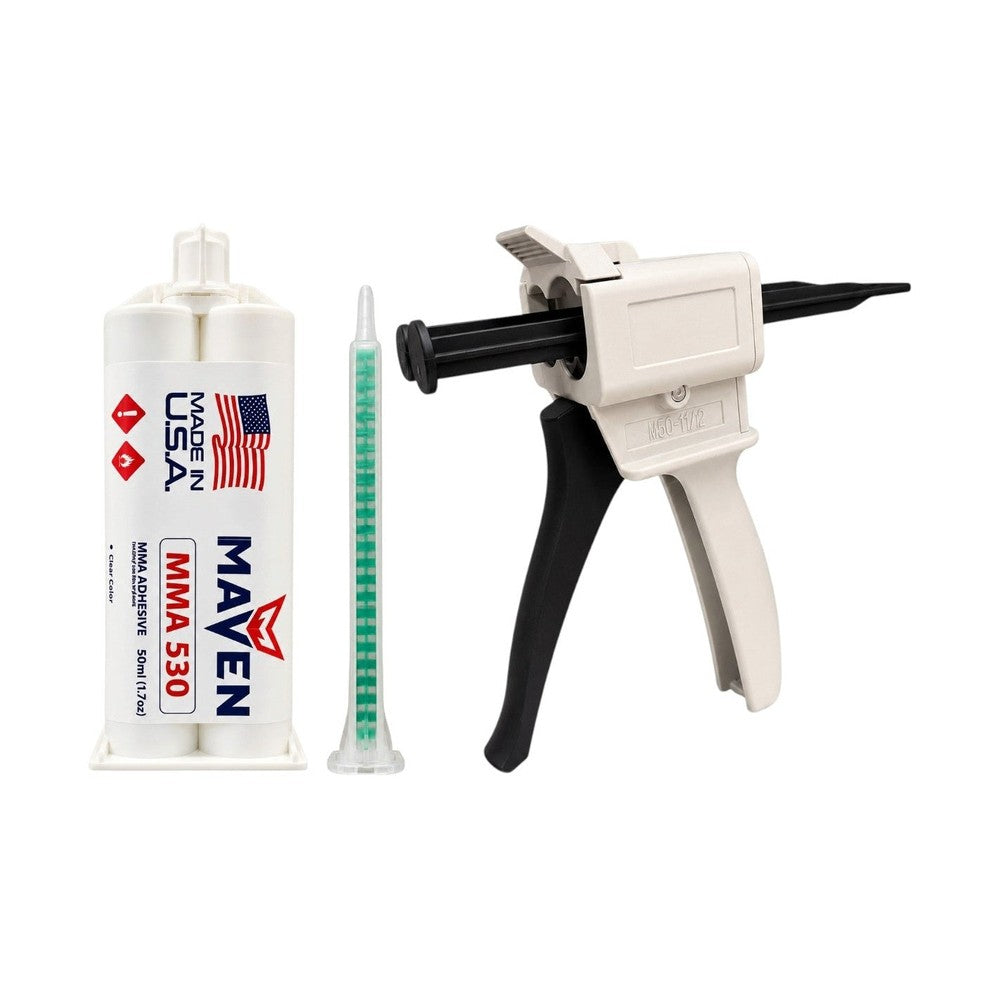 Maven MMA 530 - Medium Set 35 minutes MMA Marine-Optimized Adhesive - Thick/High Viscosity Gray 1:1 ratio Maven Adhesives