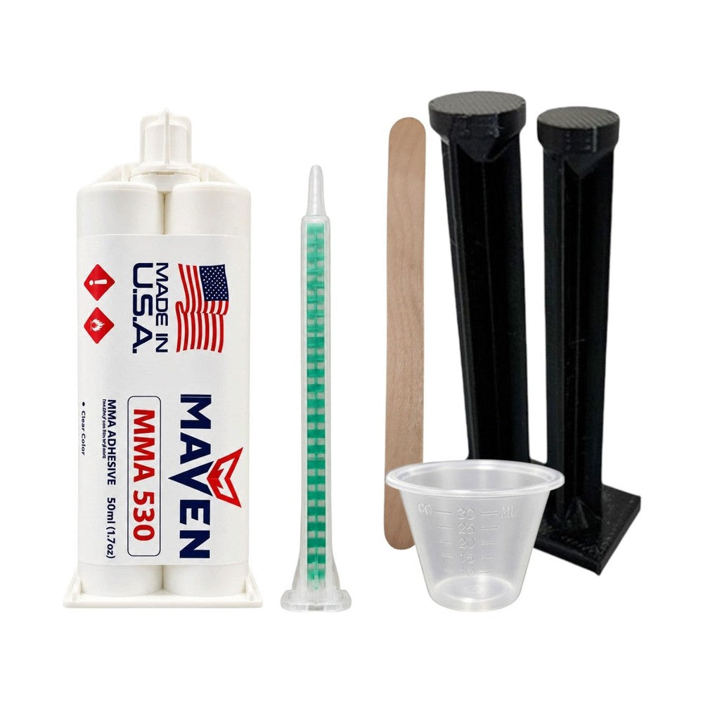 Maven MMA 530 - Medium Set 35 minutes MMA Marine-Optimized Adhesive - Thick/High Viscosity Gray 1:1 ratio Maven Adhesives