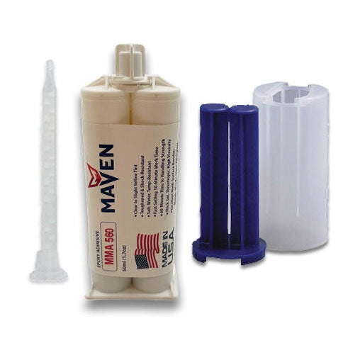 Maven MMA 560 - Slow Set 60 minutes MMA Marine-Optimized Adhesive - White or Black, Thick/High Viscosity 1:1 ratio Maven Adhesives