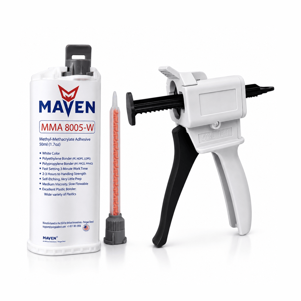 Maven MMA8005 Polyolefin Bonder Bonds Polyethylene, Polypropylene& Nylon High Strength MMA Adhesive Perigee Direct