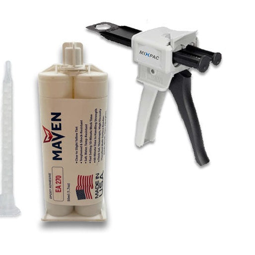 Maven Epoxy EA 270 - Slow Set 60-80-Min Epoxy-Medium Viscosity Amber Clear-1:1 ratio Maven Adhesives