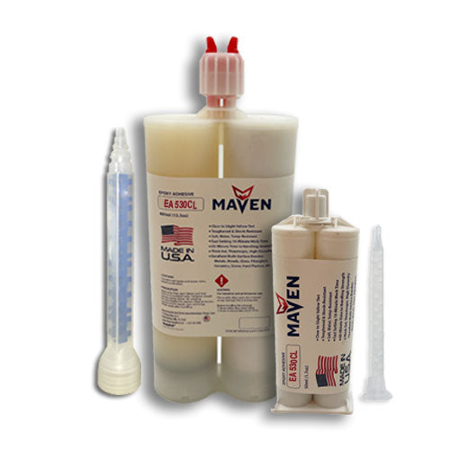 Maven EA 530CL Crystal Clear Epoxy Adhesive & Potting Compound - Medium Set 30-40-Min Epoxy-Medium Viscosity Crystal Clear-2:1 ratio