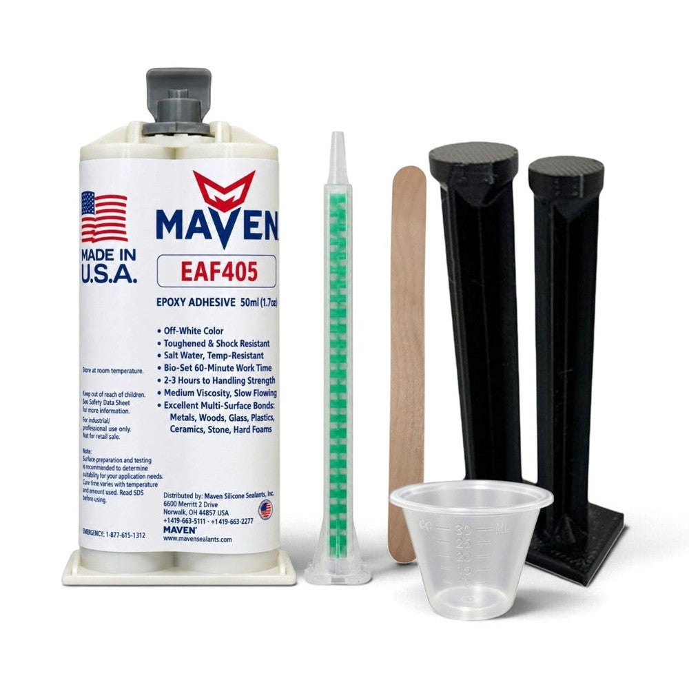 Maven EAF405 Fast Set 5 Minute Black Epoxy - Toughened 5-minute Set Epoxy Adhesive Maven Adhesives