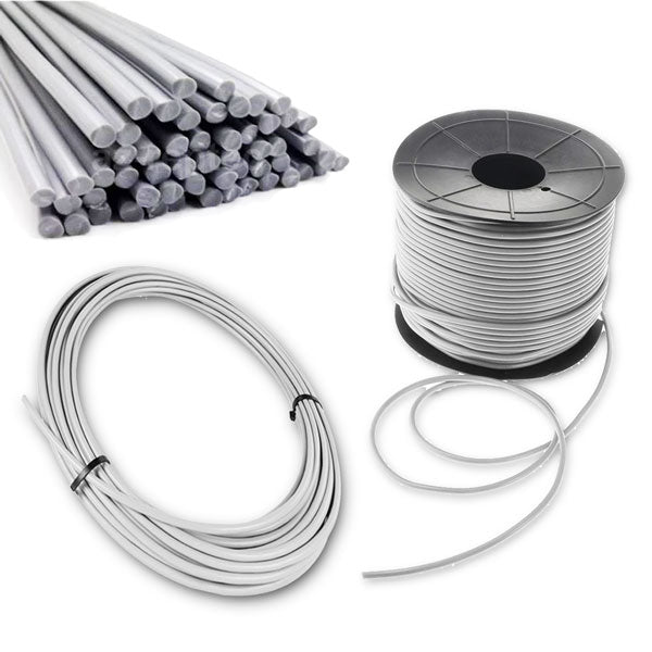 Maven Plastics - Light Gray PP-CO Plastic (Copolymer) Welding Rods, Coils & Reels - (Polypropylene Copolymer)