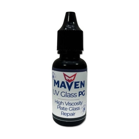 Maven UV Glass PG - High Viscosity - Thick Viscosity 3500 cps UV Curable Resin for Commercial Windows and Plate Glass repars - 1 Liter Bottle, UOM is 1ml PerigeeDirect