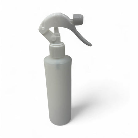 Maven 8oz Fine Mist Spray Bottle HDPE Plastic Chemical Resistant Frost White with Lockable Nozzle Maven Containers