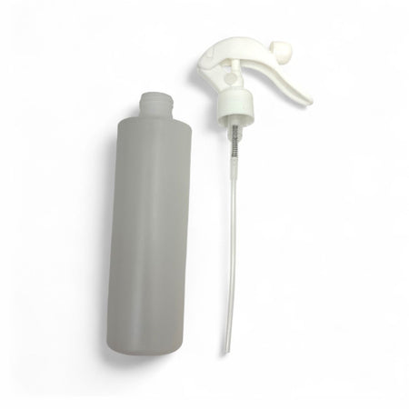 Maven 8oz Fine Mist Spray Bottle HDPE Plastic Chemical Resistant Frost White with Lockable Nozzle Maven Containers
