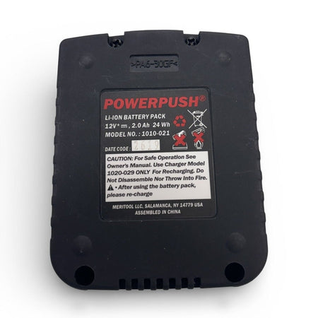 Meritool PowerPush Spare Battery 1010-021 for all 9000-series 12V Cordless Dispensers Meritool PowerPush