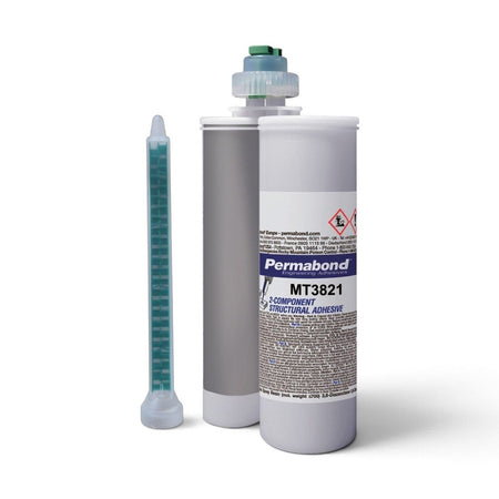 Permabond MT3821 Medium Set 10 - 20 min Modified Two Component Epoxy Black Cartridge And Accessories Permabond