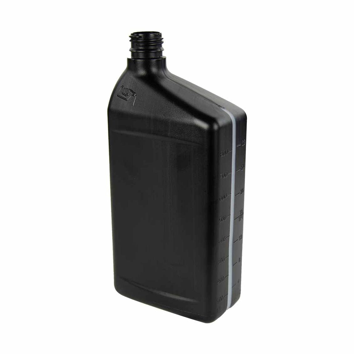 Oil Quart Black Bottle with Lid 32 oz. 1 quart HDPE Plastic, 28/400 Black Ribbed Cap Maven Containers