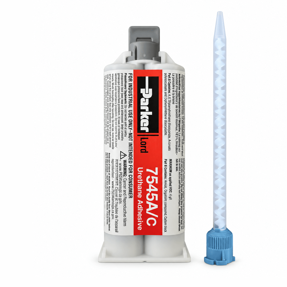 LORD 7545 A/C Medium Set 6-8 Minute Urethane Adhesive System - Thick Viscosity, Non-Sag with Configurable Set-Time & high strength for FRP, SMC, Plastics, primed metals, powder coating Lord