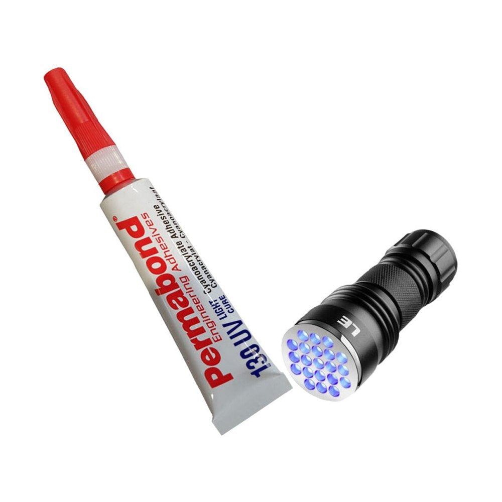 Permabond 130UV Dual-Curing UV Light Adhesive + Super Glue, low viscosity Perigee Direct