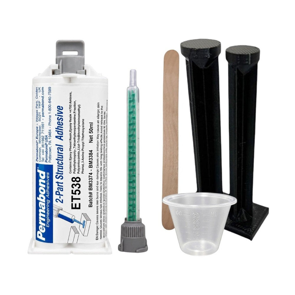 Permabond ET538 1:1 Ratio Slow Set 120 - 150 min Gray color Two-Part Epoxy Adhesive Permabond