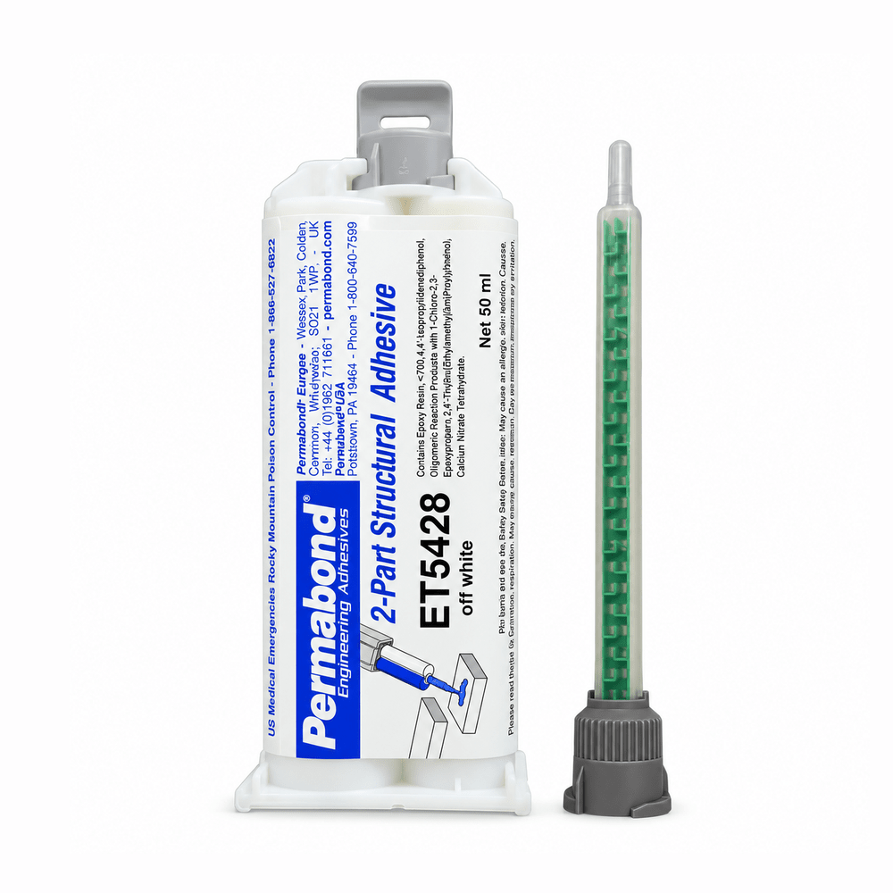 PERMABOND ET5428 Medium Set 10 - 20 min Two Component Epoxy Cream Cartridges & Accessories Permabond