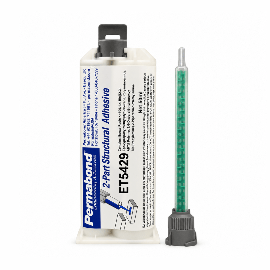 Permabond ET5429 Slow Set 120 - 240 min Thick Gel Epoxy Charcoal Color Cartridges & Accessories Permabond