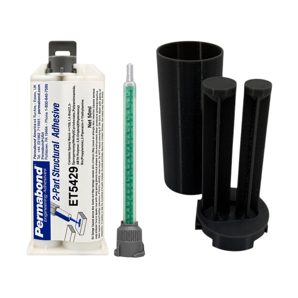 Permabond ET5429 Slow Set 120 - 240 min Thick Gel Epoxy Charcoal Color Cartridges & Accessories Permabond