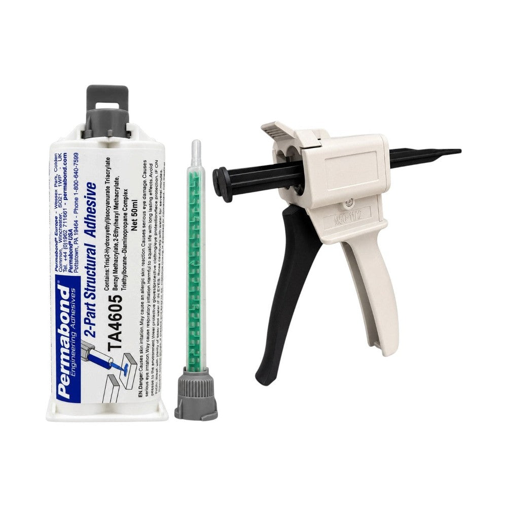 Permabond TA4605 Polyolefin PE, PP & Rubber Bonder Thick Gel Fast Set 5-10 min Acrylic MMA Adhesive Off-White Permabond