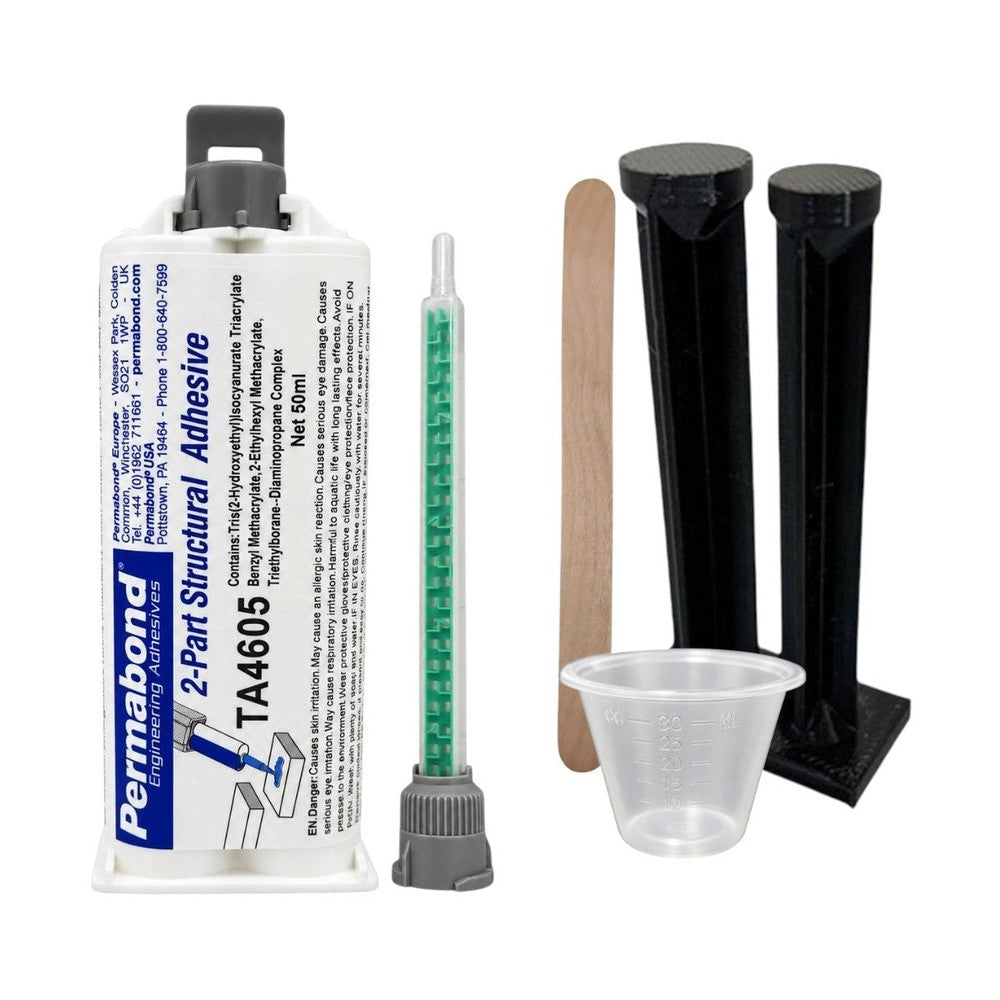 Permabond TA4605 Polyolefin PE, PP & Rubber Bonder Thick Gel Fast Set 5-10 min Acrylic MMA Adhesive Off-White Permabond