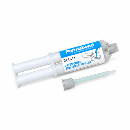 Permabond TA4611 Polyolefin PE, PP , Teflon PTFE , Nylon & Rubber Bonder, Clear Color, Thin Viscosity 10-16 min Acrylic MMA Adhesive Permabond