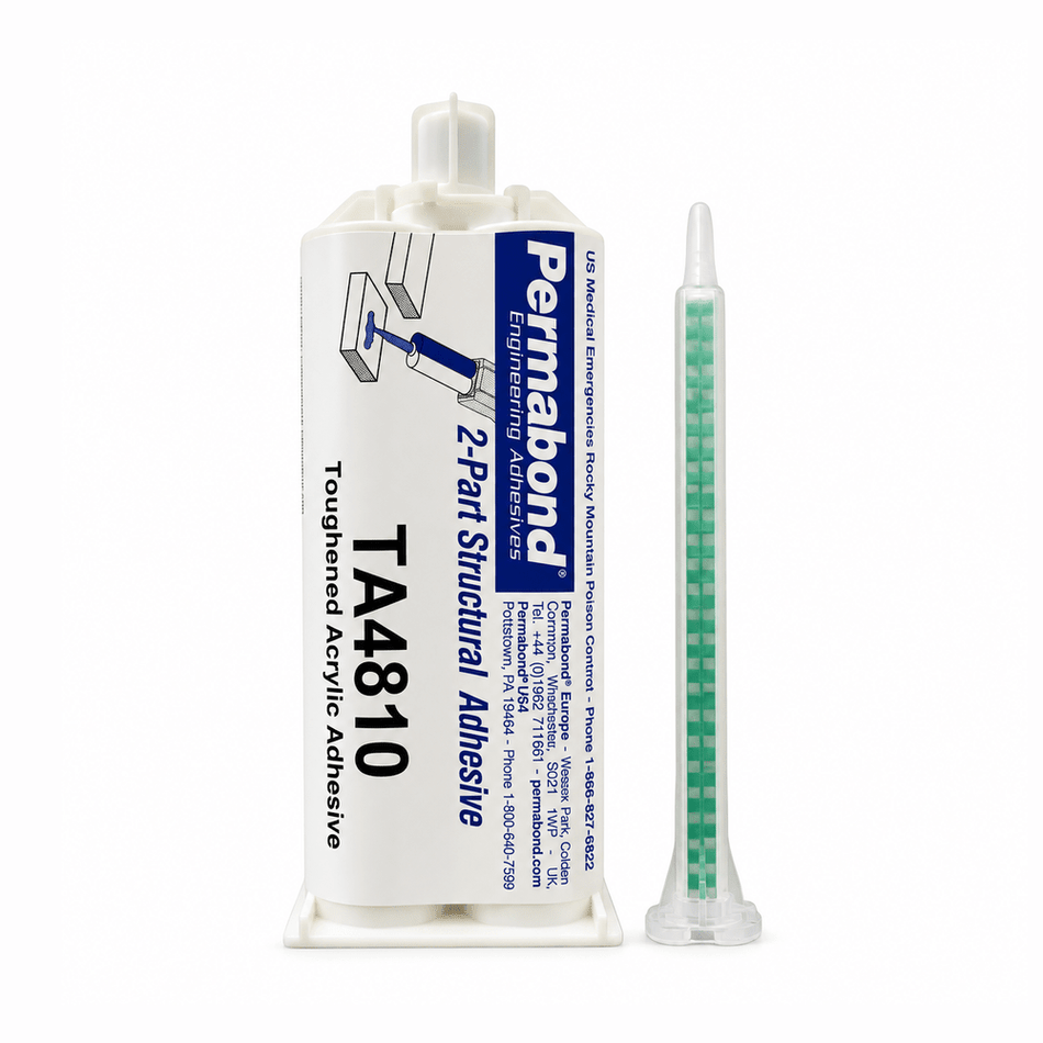 Permabond TA4810 Fast Set 4-6 min No-Primer Metals & Plastics Acrylic Adhesive 50ml And 400ml Permabond