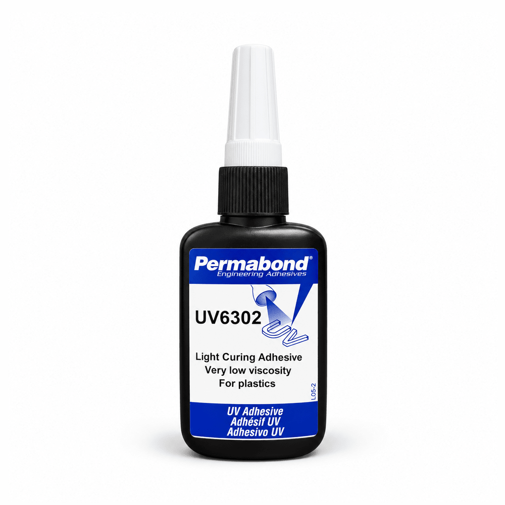 Permabond UV6302 Low-Viscosity UV Adhesive for Fast Plastic Bonding Permabond