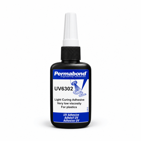 Permabond UV6302 Low-Viscosity UV Adhesive for Fast Plastic Bonding Permabond