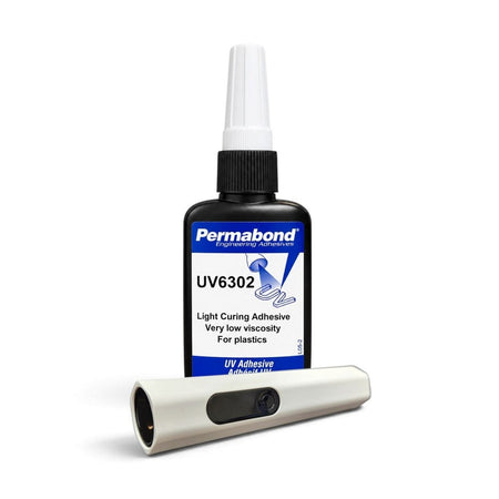 Permabond UV6302 Low-Viscosity UV Adhesive for Fast Plastic Bonding Permabond