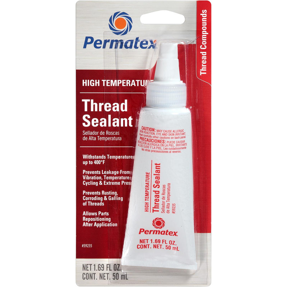 PERMATEX High Temperature Thread Sealant - 50 ml tube, carded