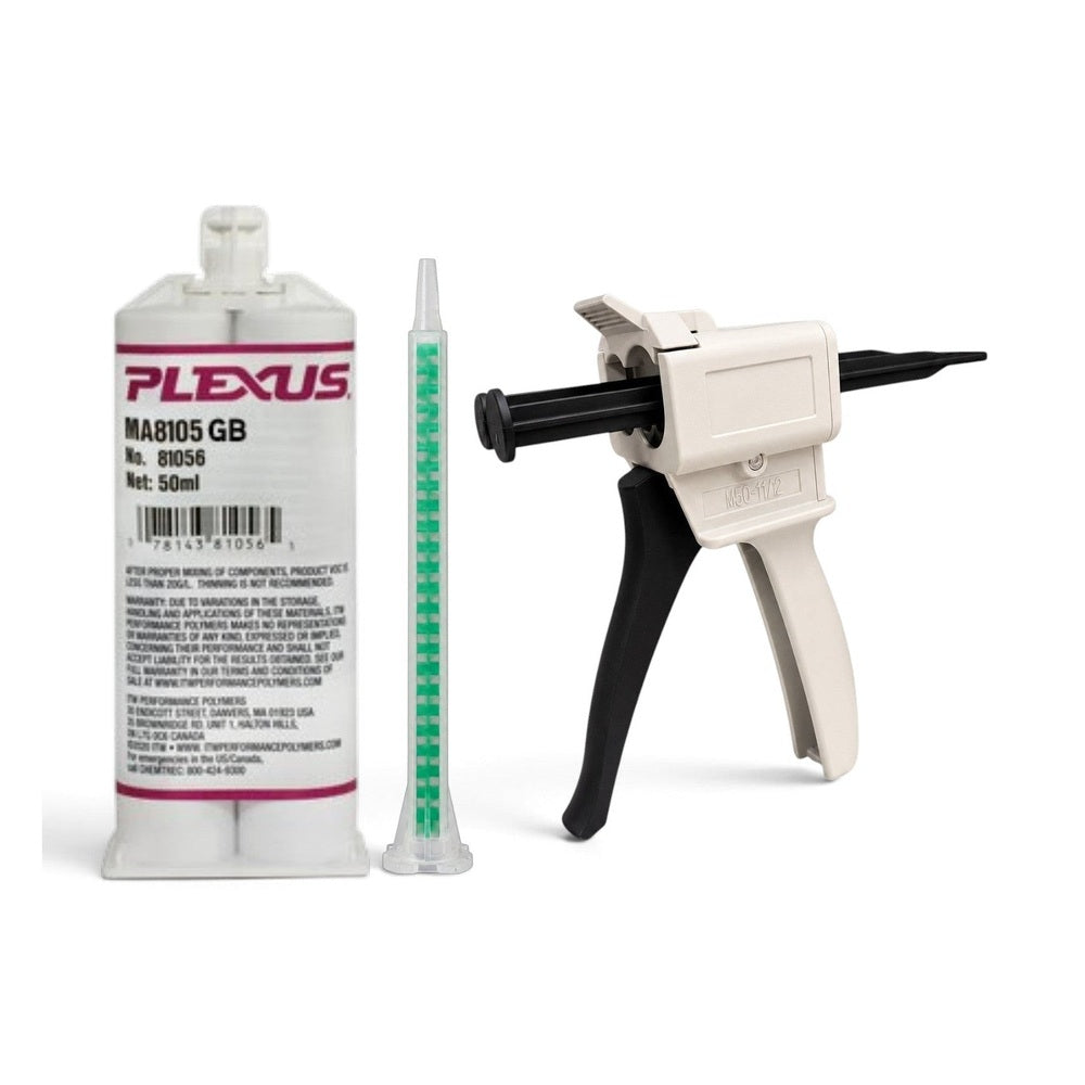PLEXUS MA8105 GB - Metal, Nylon, and Plastics MMA Glue Fast 5-Min Set Toughened Low-Odor Marine Optimized Plexus