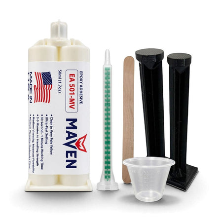 Maven Epoxy EA 501MV - Very Fast Set 1 Min, Medium-Viscosity Translucent Clear-1:1 ratio Maven Adhesives