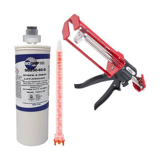 SciGrip SG230HV Non-Sag Toughened 60 min Gray 490ml 10:1 MMA Adhesive for Large Gap Filling and Large Structures SciGrip